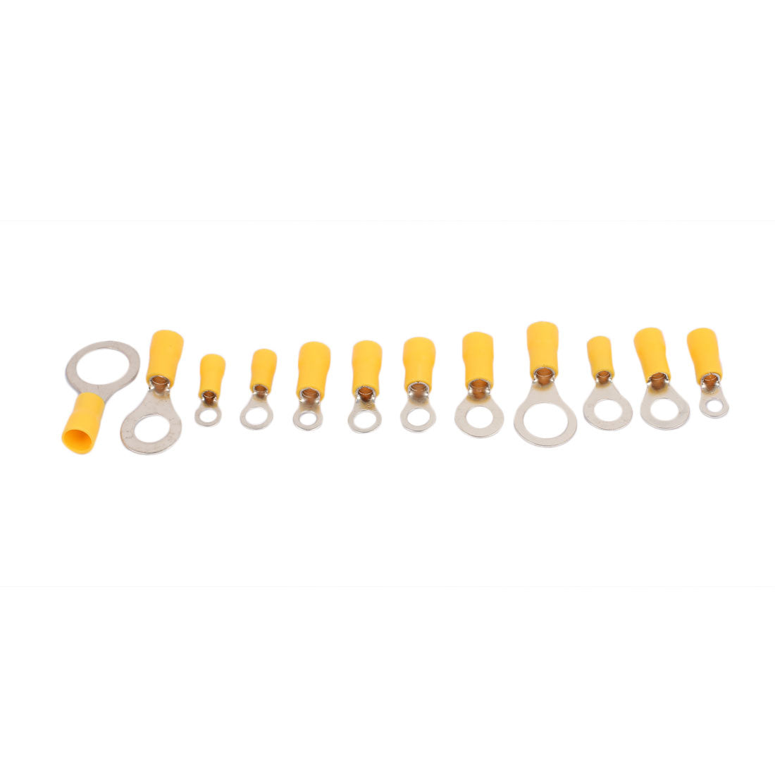 Harfington 132 Pcs Insulated Ring Crimp Terminal Assorted Set Electrical Wiring Connector Yellow