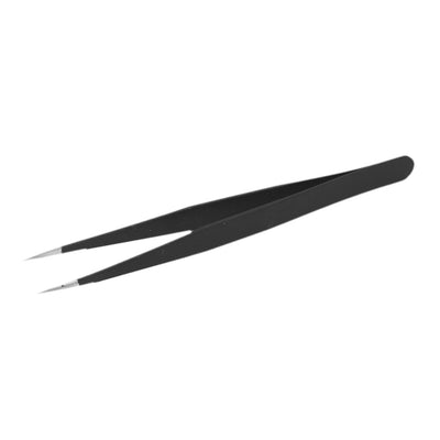 Harfington 135mm Length Non-magnetic Straight Pointed Tip Tweezer Manual Tool Black