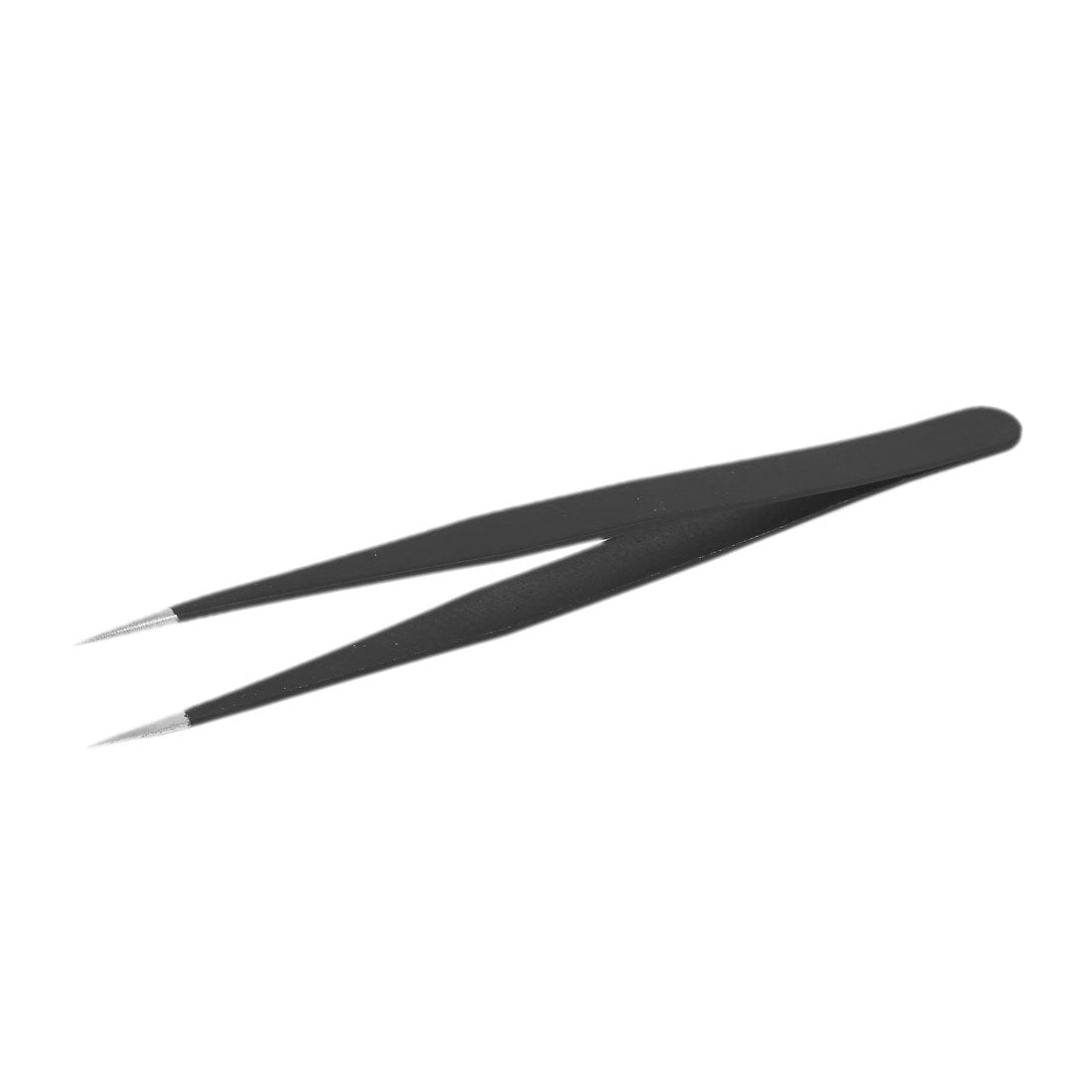 Harfington 135mm Length Non-magnetic Straight Pointed Tip Tweezer Manual Tool Black