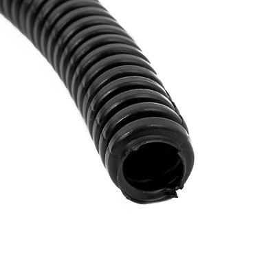 Harfington 13 M 6.5 x 10 mm Plastic Closed Corrugated Conduit Tube for Garden,Office Black