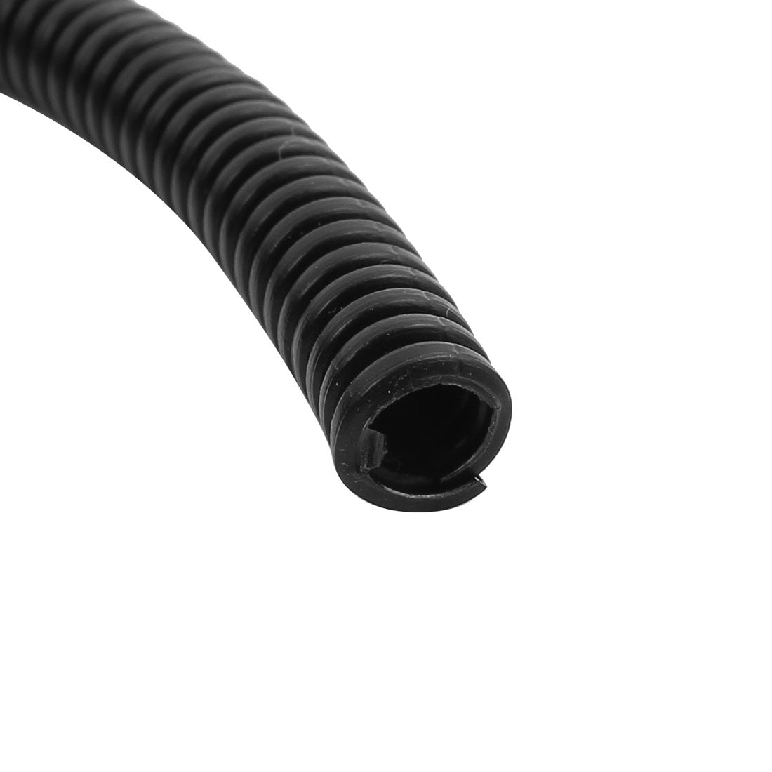 Harfington 13.4 M 6.5 x 10 mm Plastic Split Corrugated Conduit Tube for Garden,Office Black