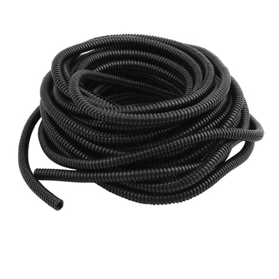 Harfington 13.4 M 6.5 x 10 mm Plastic Split Corrugated Conduit Tube for Garden,Office Black