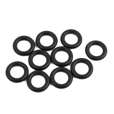 Harfington 20mm x 12mm x 4mm Rubber O Type Washers Spacers Gaskets Fastener Black 10Pcs