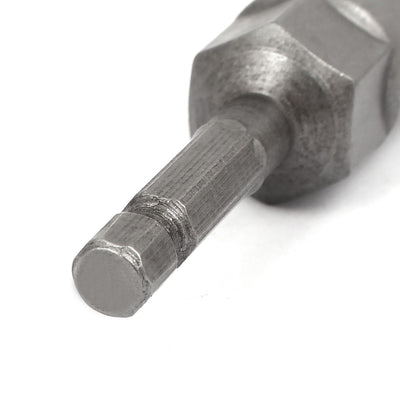Harfington 82mm Length 7mm Hex Shank 11mm Hexagonal Deep Socket Nut Driver Bit Gray 5pcs