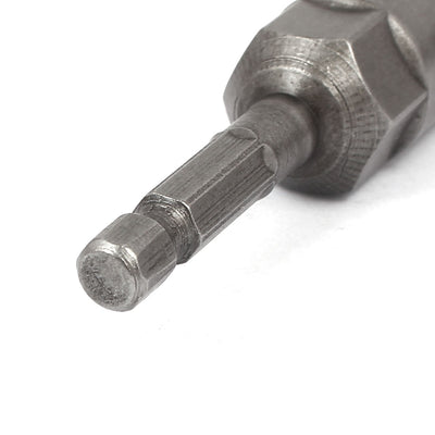 Harfington 83mm Length 7mm Hex Shank 12mm Hexagonal Deep Socket Nut Driver Bit Gray 5pcs