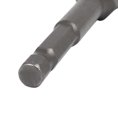 Harfington 102mm Length 7mm Hex Shank 10mm Hexagonal Deep Socket Nut Driver Bit Gray 5pcs