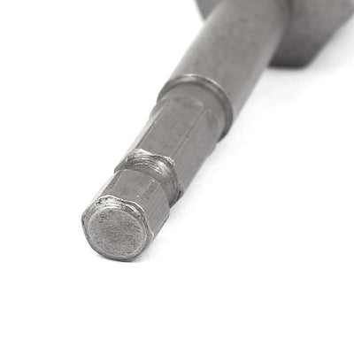Harfington 102mm Length 6.3mm Hex Shank 13mm Hexagonal Deep Socket Nut Driver Bit Gray 10pcs