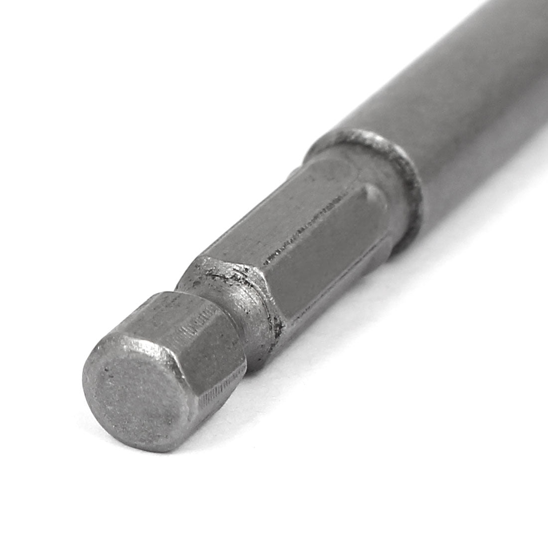 Harfington 150mm Length 7mm Hex Shank 8mm Hexagonal Deep Socket Nut Driver Bit Gray 5pcs
