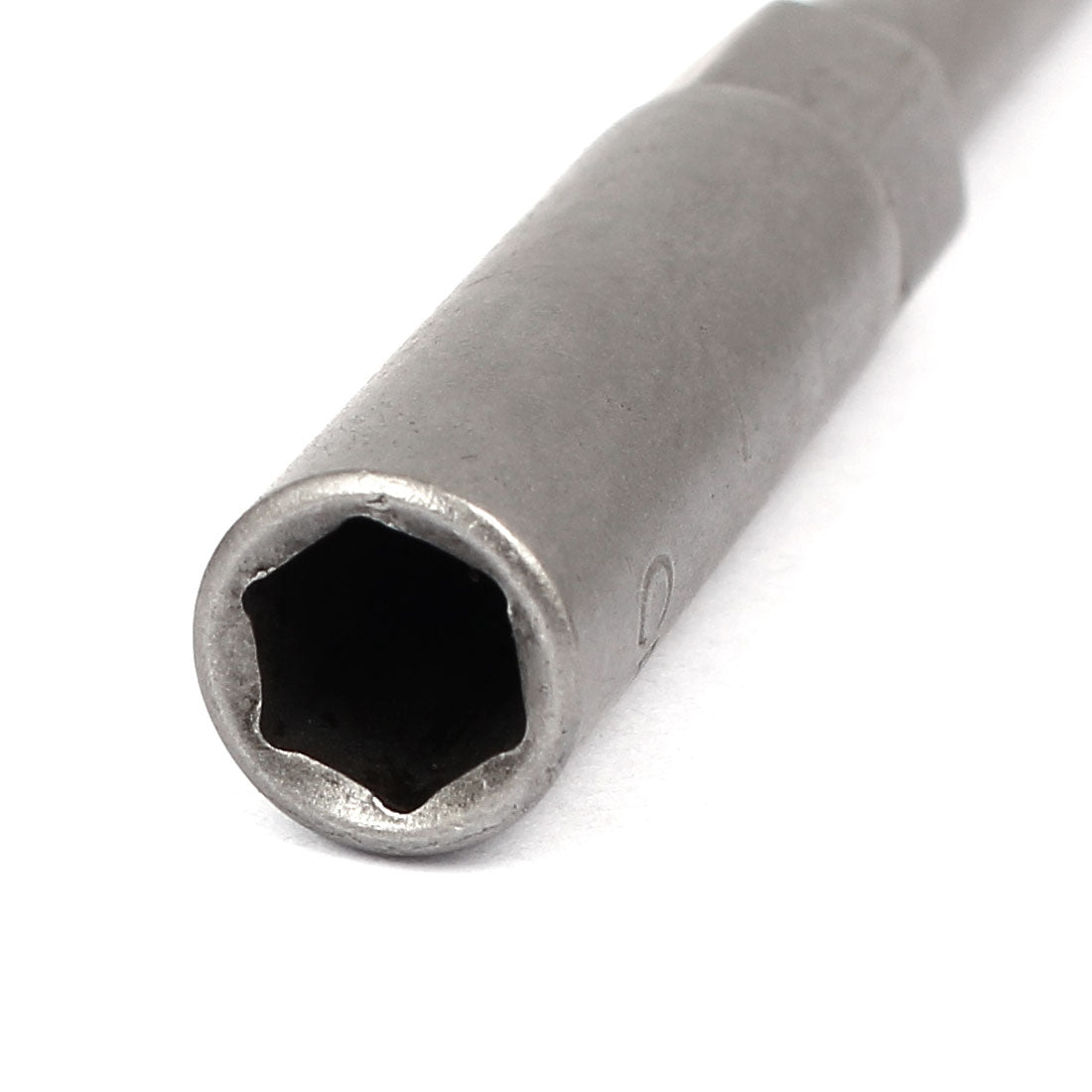 Harfington 150mm Length 7mm Hex Shank 8mm Hexagonal Deep Socket Nut Driver Bit Gray 5pcs