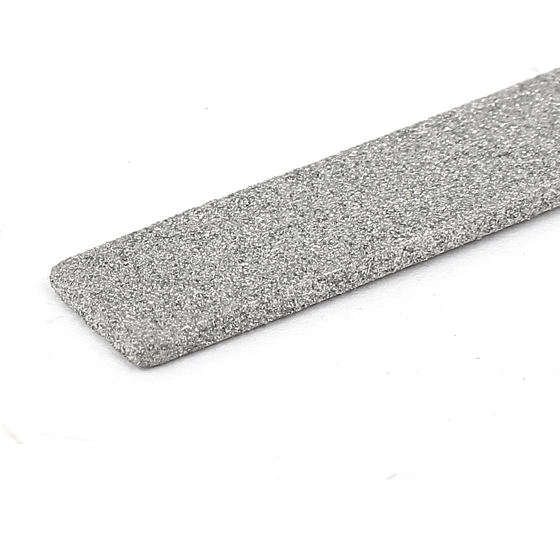 Harfington 180mm Long Metal Rubber Handle Diamond Coated Double Cut Flat File Hand Tool