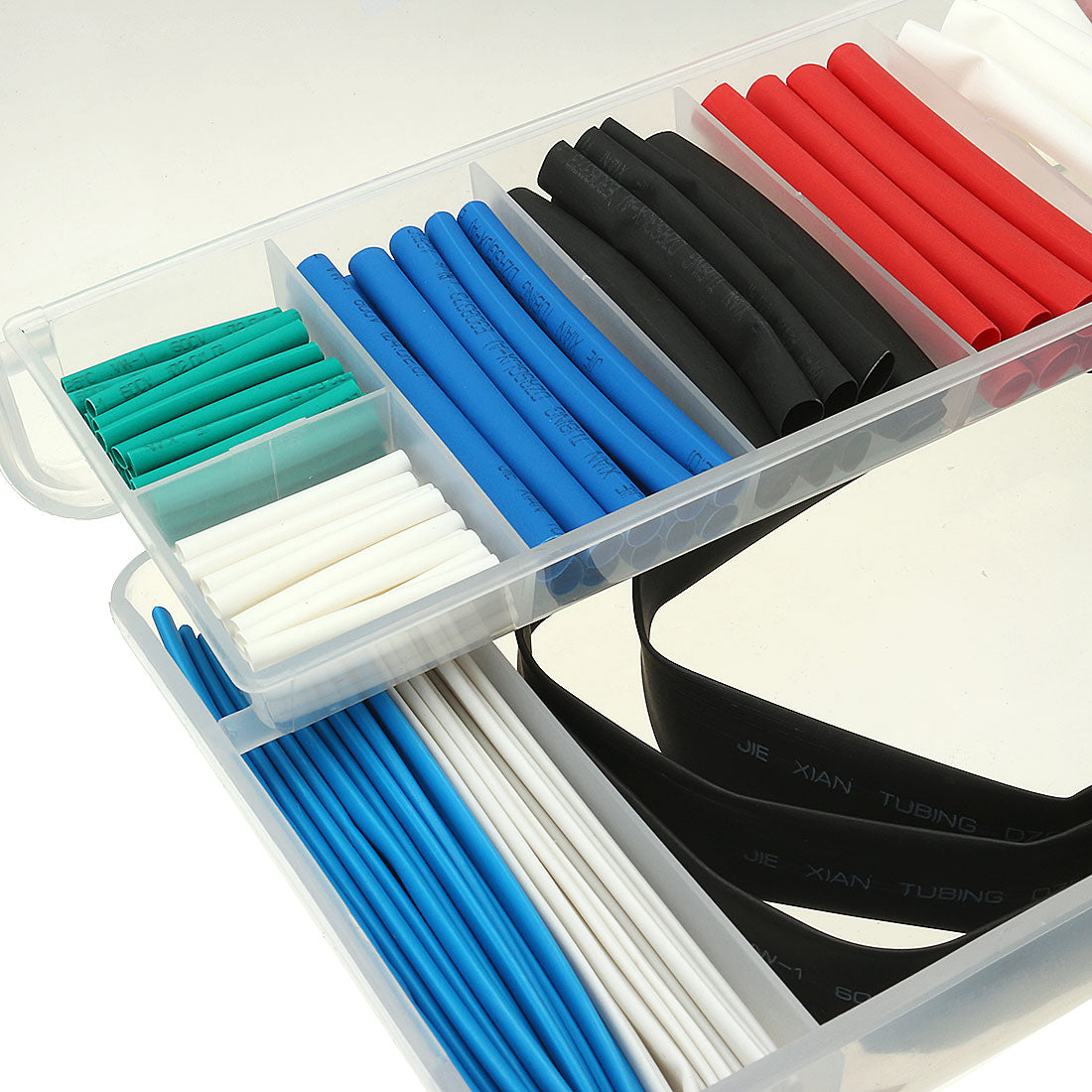 Harfington 171Pcs 2:1 Heat Shrink Tubing Tube Sleeving Wire Cable 10 Sizes 6 Color