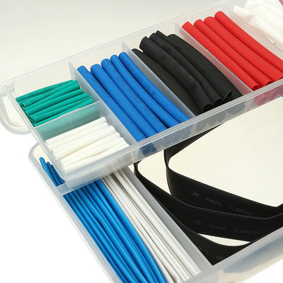 Harfington 171Pcs 2:1 Heat Shrink Tubing Tube Sleeving Wire Cable 10 Sizes 6 Color