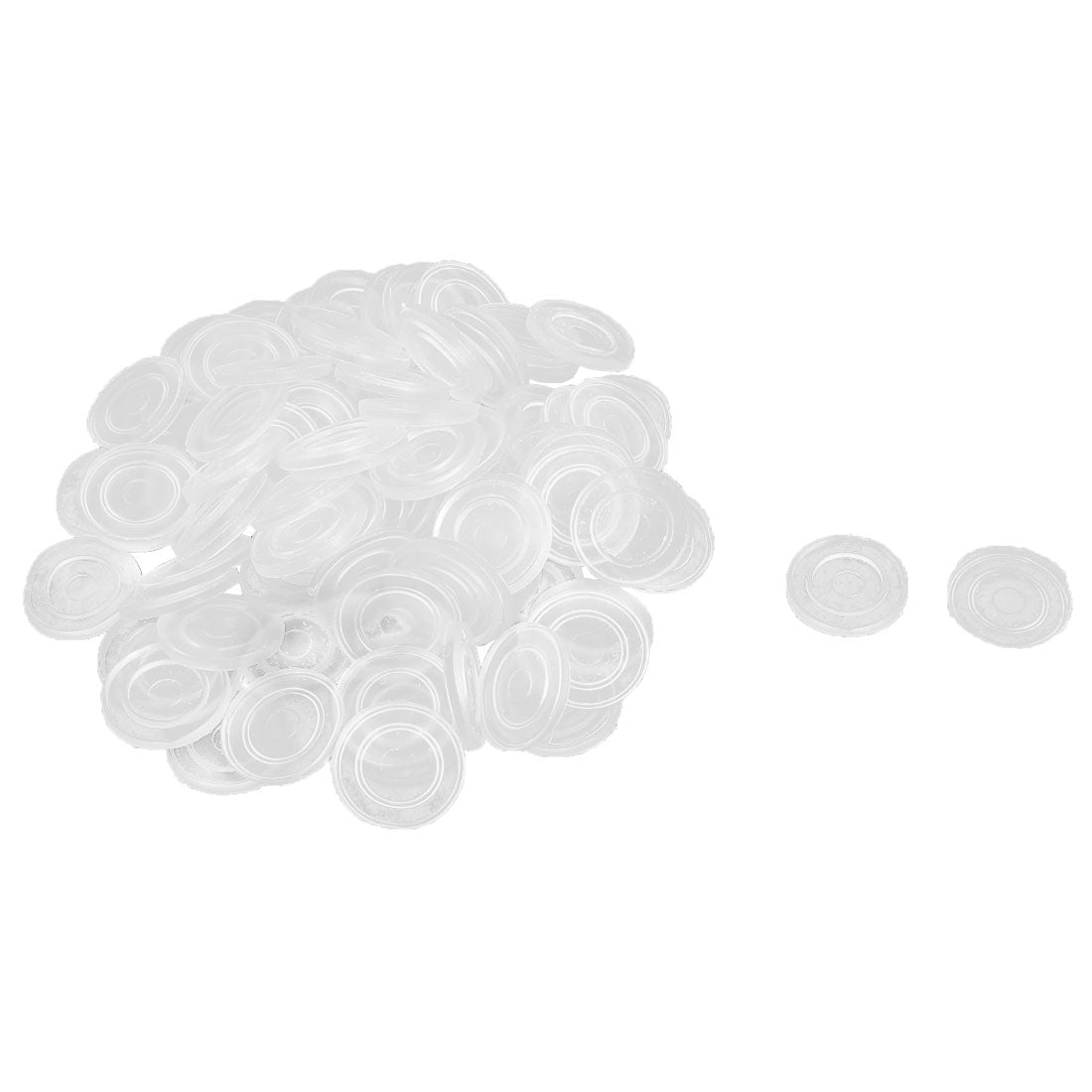 uxcell Uxcell Furniture Rubber Round Glass Table Non Slip Dash Cushion Mat Pads Clear 100pcs
