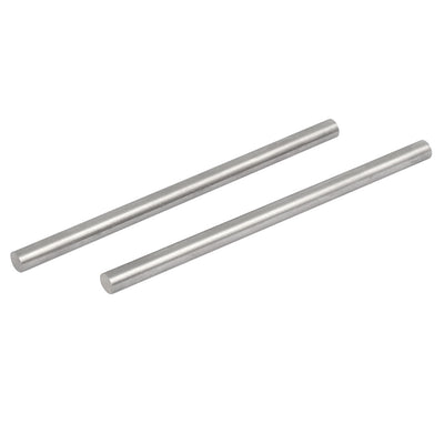 Harfington 5.5mm Dia 100mm Length HSS Round Shaft Rod Bar Lathe Tools Gray 10pcs