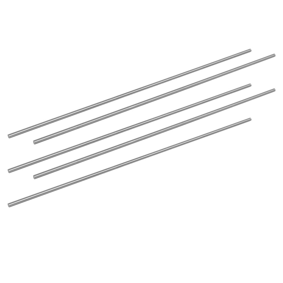 Harfington 2.5mm Dia 200mm Length HSS Round Shaft Rod Bar Lathe Tools Gray 5pcs