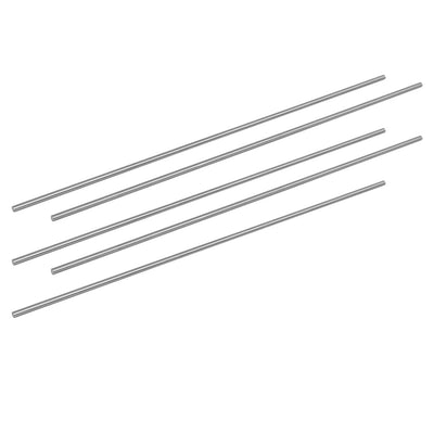 Harfington 2.5mm Dia 200mm Length HSS Round Shaft Rod Bar Lathe Tools Gray 5pcs