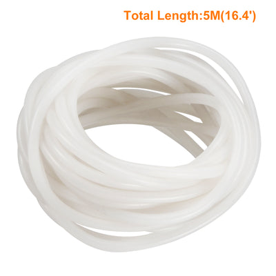 Harfington Silicone Tube mm ID X mm OD 5 Meters Flexible Silicone Rubber Tubing Water Air Hose Pipe for Pump Transfer