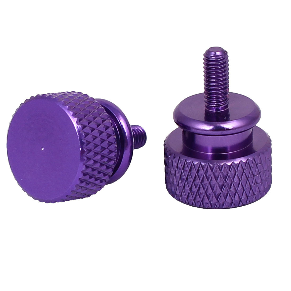 Harfington Computer PC Case Aluminum Alloy Knurled Thumb Screws Purple M3x7mm 10pcs