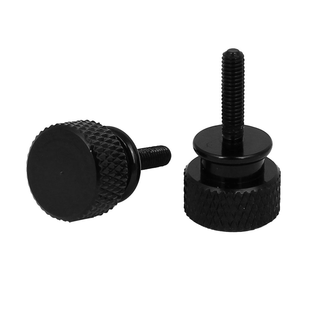 Harfington Computer PC Case Aluminum Alloy Knurled Thumb Screws Black M3x12mm 10pcs