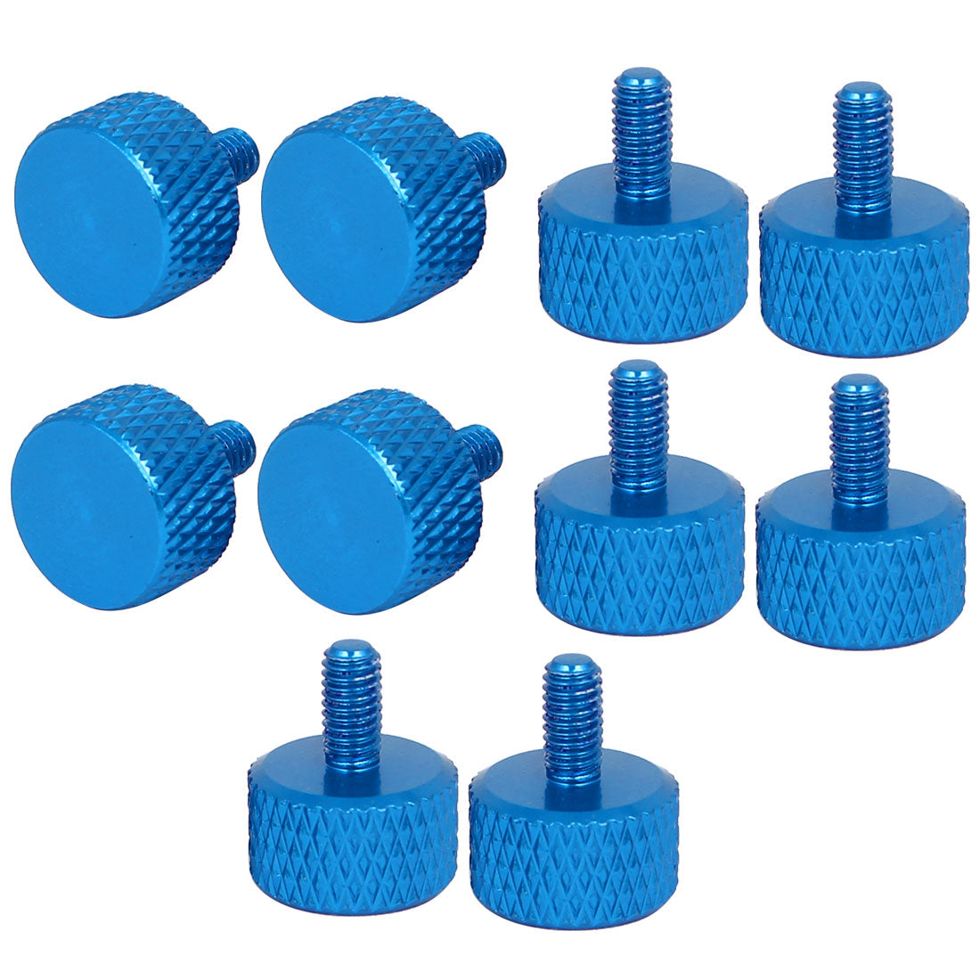 Harfington Computer PC Graphics Card Knurled Thumb Screws Sky Blue M3x6mm 10pcs