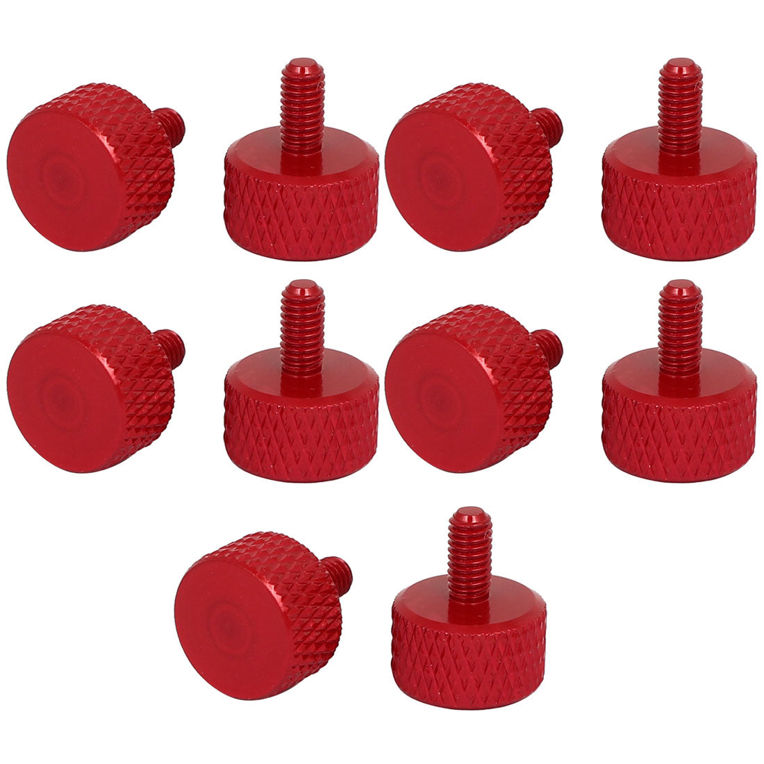 Harfington Computer PC Graphics Card Knurled Thumb Screws Wine Red M3x6mm 10pcs