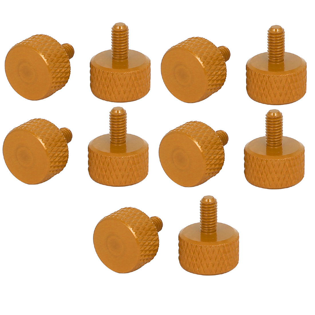 Harfington Computer PC Graphics Card Knurled Thumb Screws Gold Tone M3x6mm 10pcs