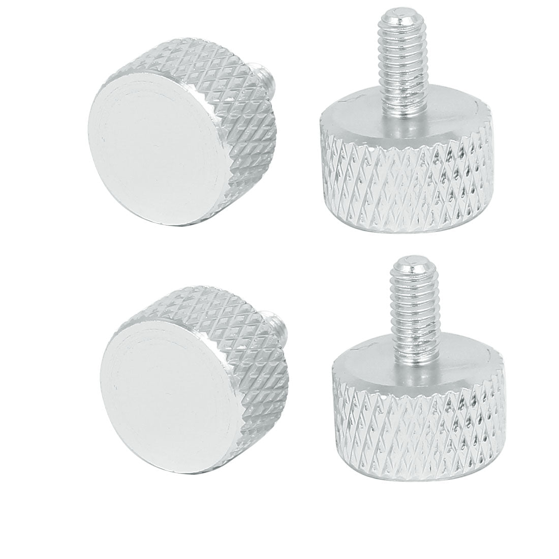 Harfington Computer PC Graphics Card Knurled Thumb Screws Silver Tone M3x6mm 4pcs