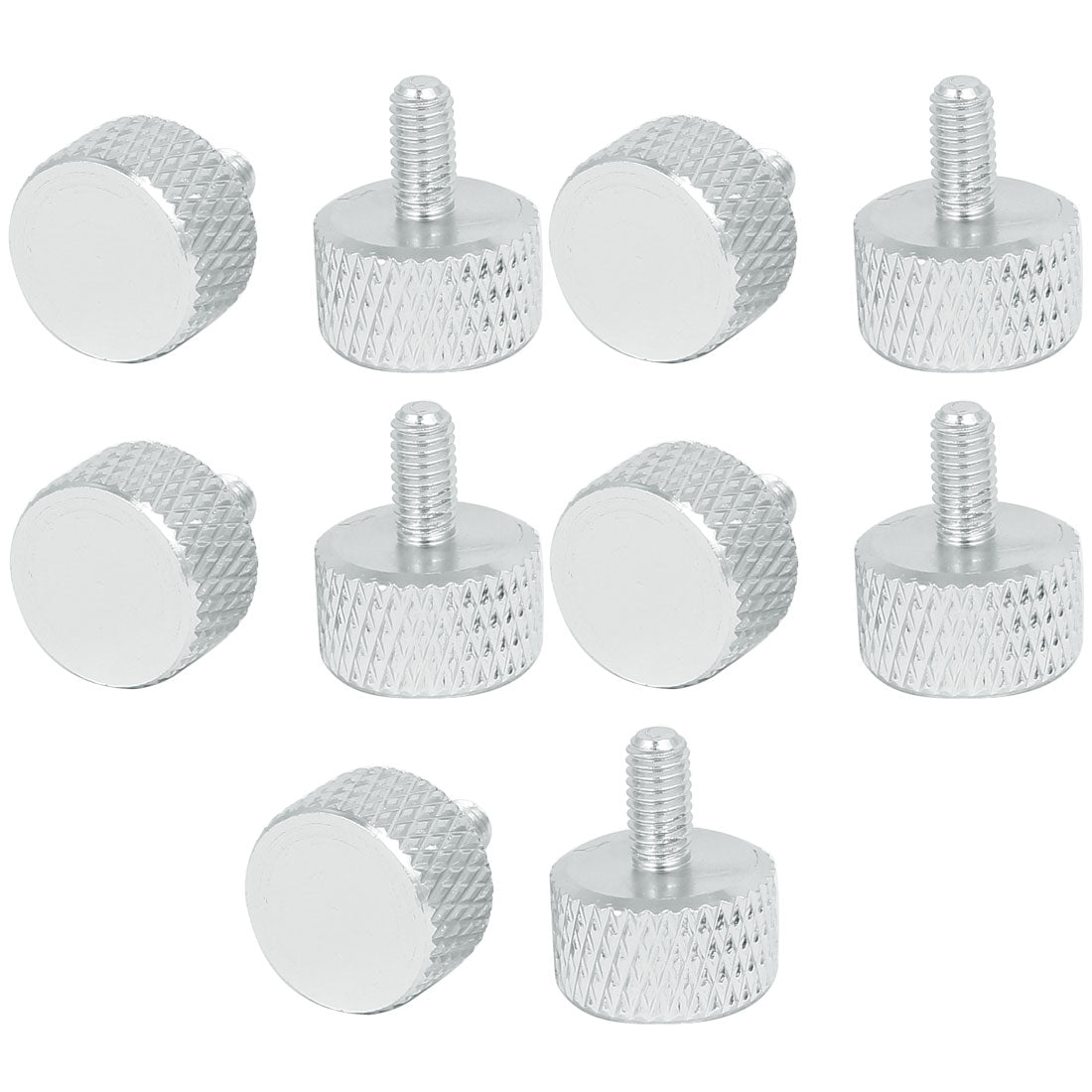 Harfington Computer PC Graphics Card Knurled Thumb Screws Silver Tone M3x6mm 10pcs