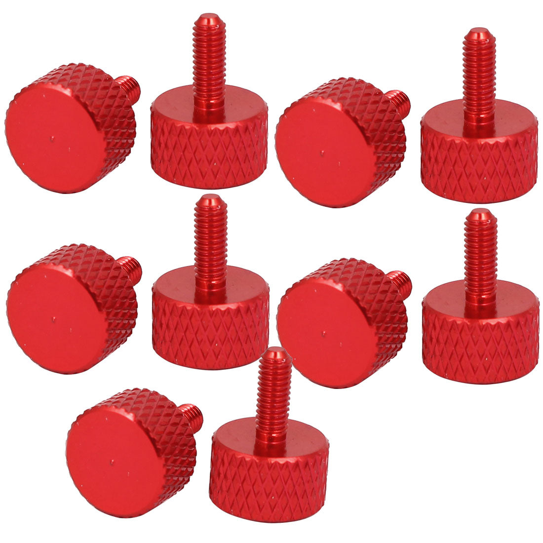 Harfington Computer PC Graphics Card Fully Threaded Knurled Thumb Screws Wine Red M3x8mm 10pcs