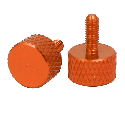 Harfington Computer PC Graphics Card Fully Threaded Knurled Thumb Screws Orange M3x8mm 10pcs