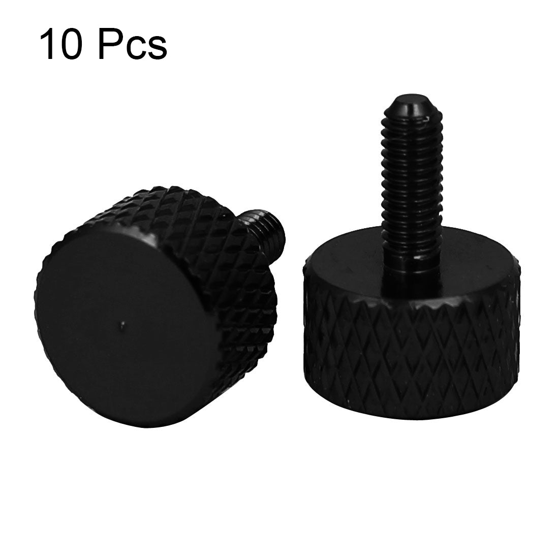 Harfington Computer PC Graphics Card Fully Threaded Knurled Thumb Screws Black M3x8mm 10pcs