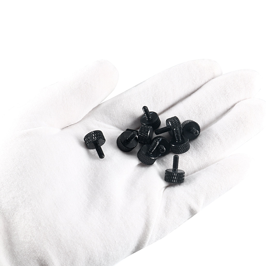 Harfington Computer PC Graphics Card Fully Threaded Knurled Thumb Screws Black M3x8mm 10pcs