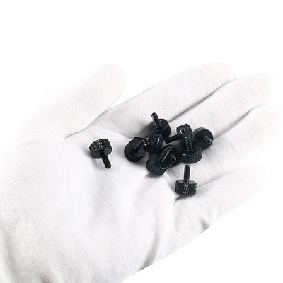 Harfington Computer PC Graphics Card Fully Threaded Knurled Thumb Screws Black M3x8mm 10pcs