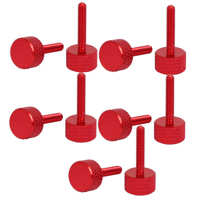 Harfington Computer PC Graphics Card Knurled Head Thumb Screws Wine Red M3x16mm 10pcs
