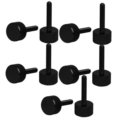 Harfington Computer PC Graphics Card Knurled Head Thumb Screws Black M3x16mm 10pcs