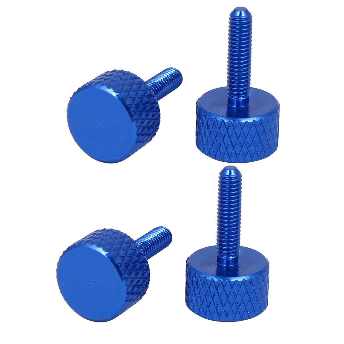Harfington Computer PC Graphics Card Knurled Head Thumb Screws Royal Blue M3x12mm 4pcs