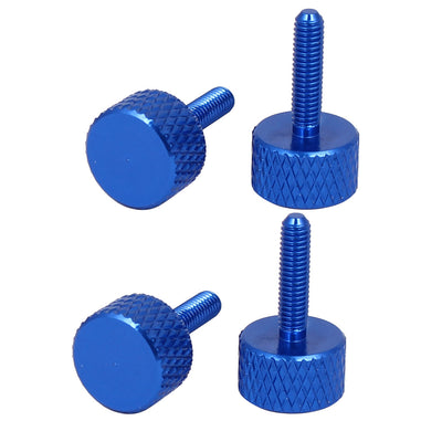Harfington Computer PC Graphics Card Knurled Head Thumb Screws Royal Blue M3x12mm 4pcs
