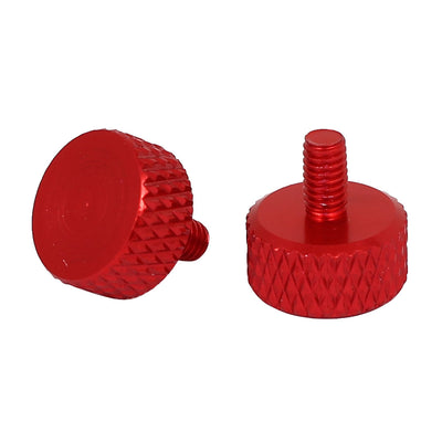 Harfington Computer PC Graphics Card Flat Head Knurled Thumb Screws Wine Red M3.5x6mm 10pcs