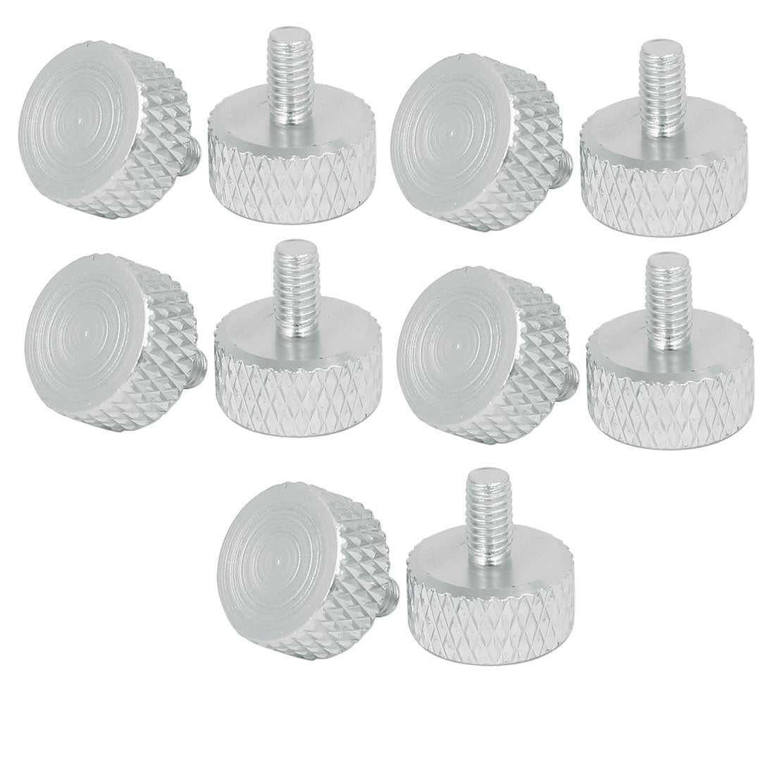 Harfington Computer Graphics Card Flat Head Knurled Thumb Screws Silver Tone M3.5x6mm 10pcs