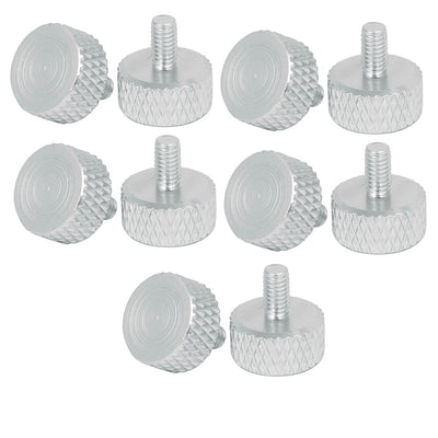Harfington Computer Graphics Card Flat Head Knurled Thumb Screws Silver Tone M3.5x6mm 10pcs
