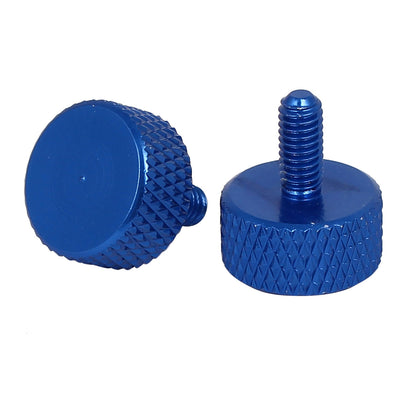 Harfington Computer Graphics Card Flat Head Knurled Thumb Screws Royal Blue M3.5x8mm 10pcs