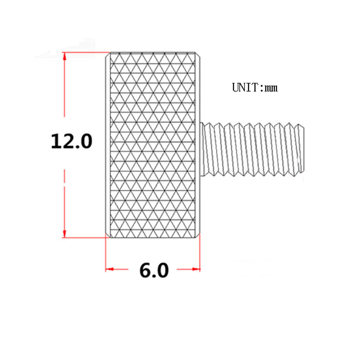 Harfington Computer Graphics Card Flat Head Knurled Thumb Screws Royal Blue M3.5x8mm 10pcs