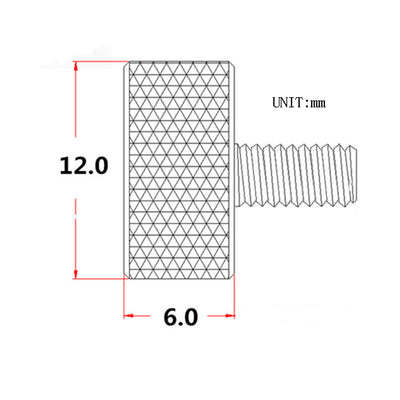 Harfington Computer Graphics Card Flat Head Knurled Thumb Screws Royal Blue M3.5x8mm 10pcs