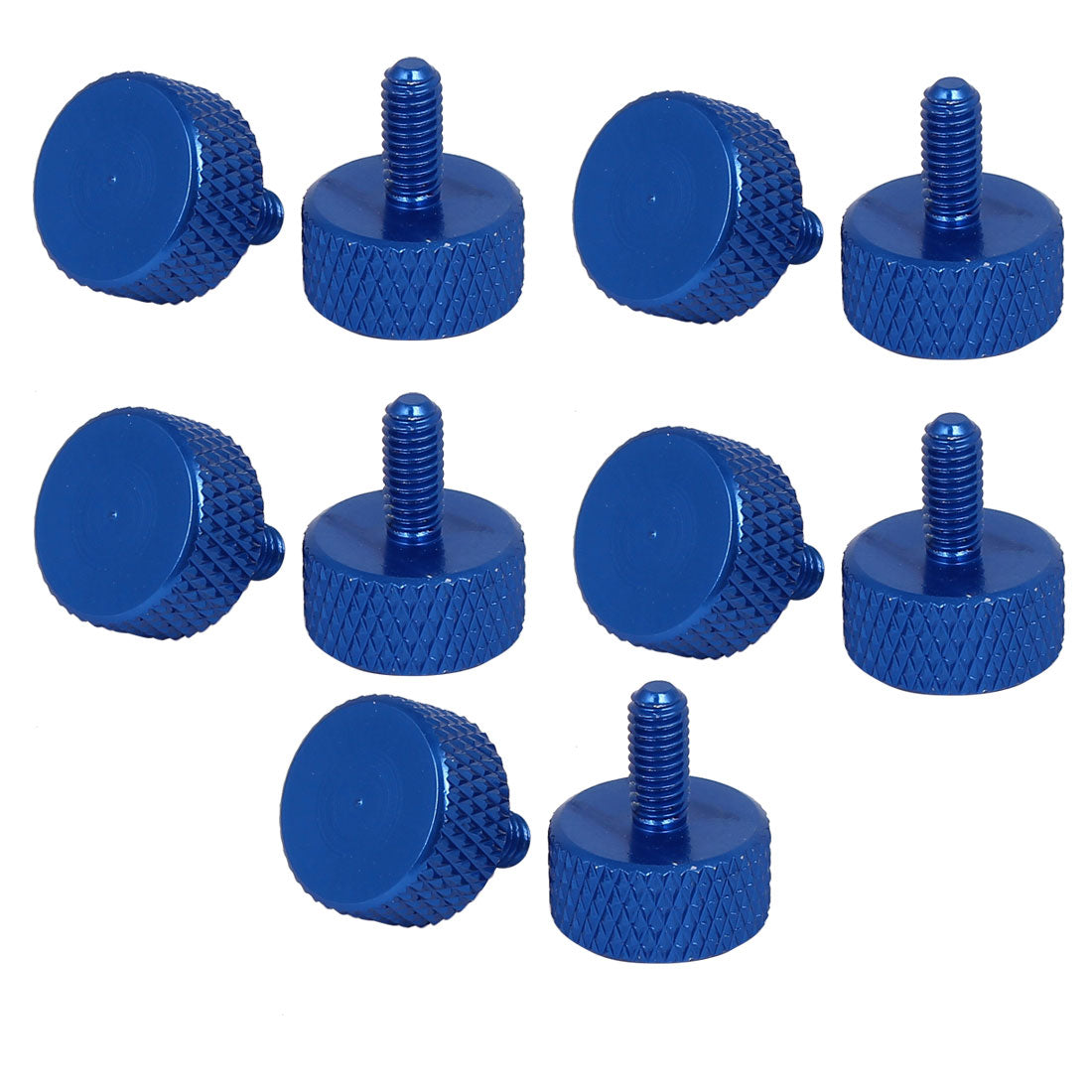 Harfington Computer Graphics Card Flat Head Knurled Thumb Screws Royal Blue M3.5x8mm 10pcs