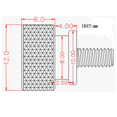 Harfington Computer PC Case Fully Threaded Knurled Thumb Screws Black 6#-32 4pcs