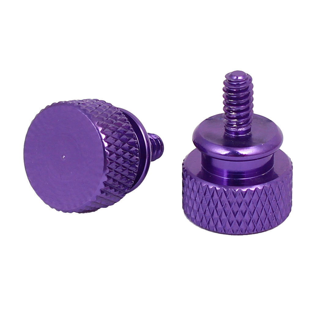 Harfington Computer PC Case Fully Threaded Knurled Thumb Screws Purple 6#-32 10pcs