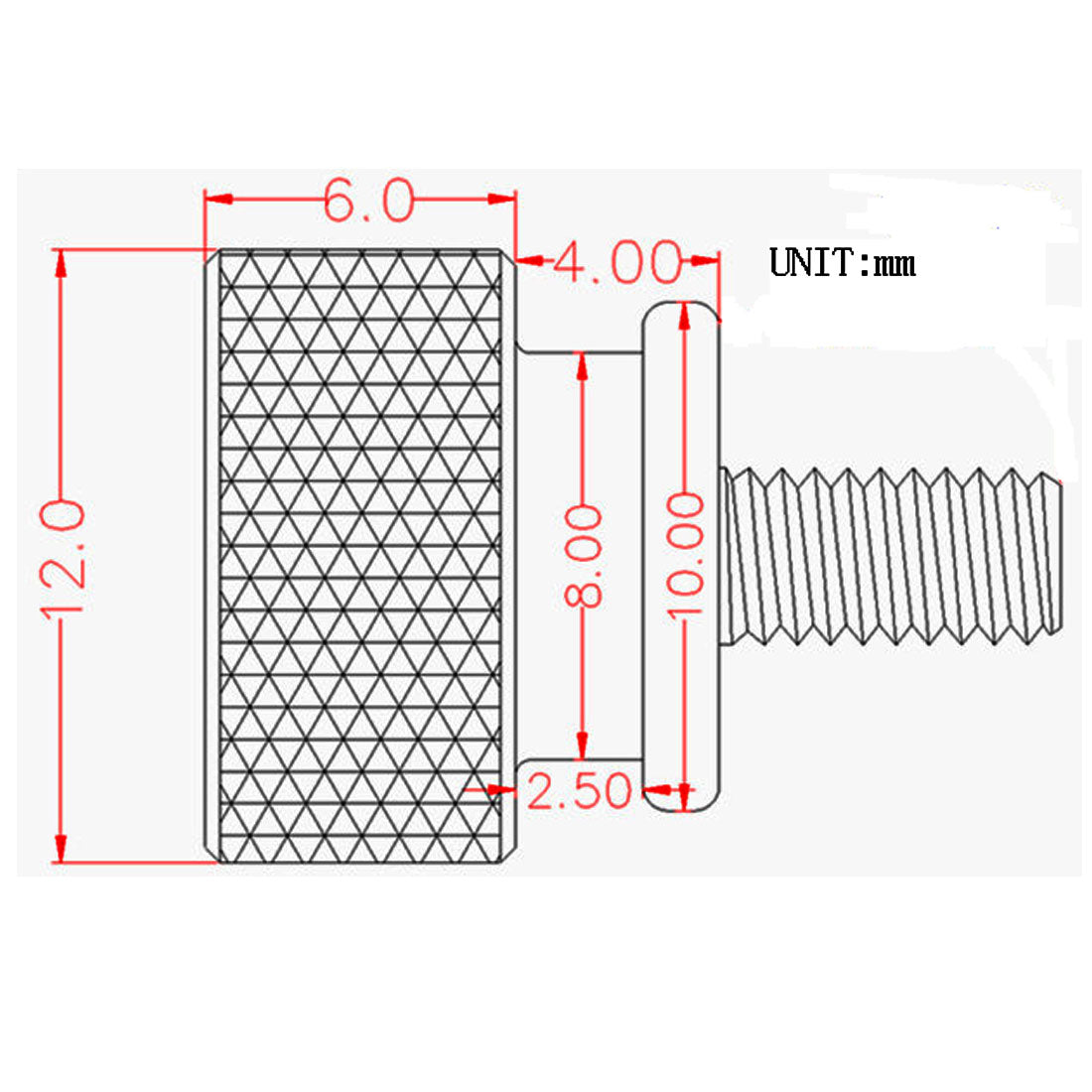 Harfington Computer PC Case Fully Threaded Knurled Thumb Screws Purple 6#-32 10pcs