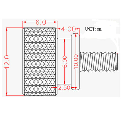 Harfington Computer PC Case Fully Threaded Knurled Thumb Screws Purple 6#-32 10pcs