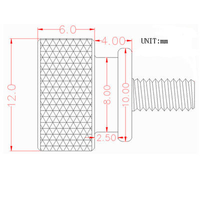 Harfington Computer PC Case Fully Threaded Knurled Thumb Screws Orange 6#-32 4pcs