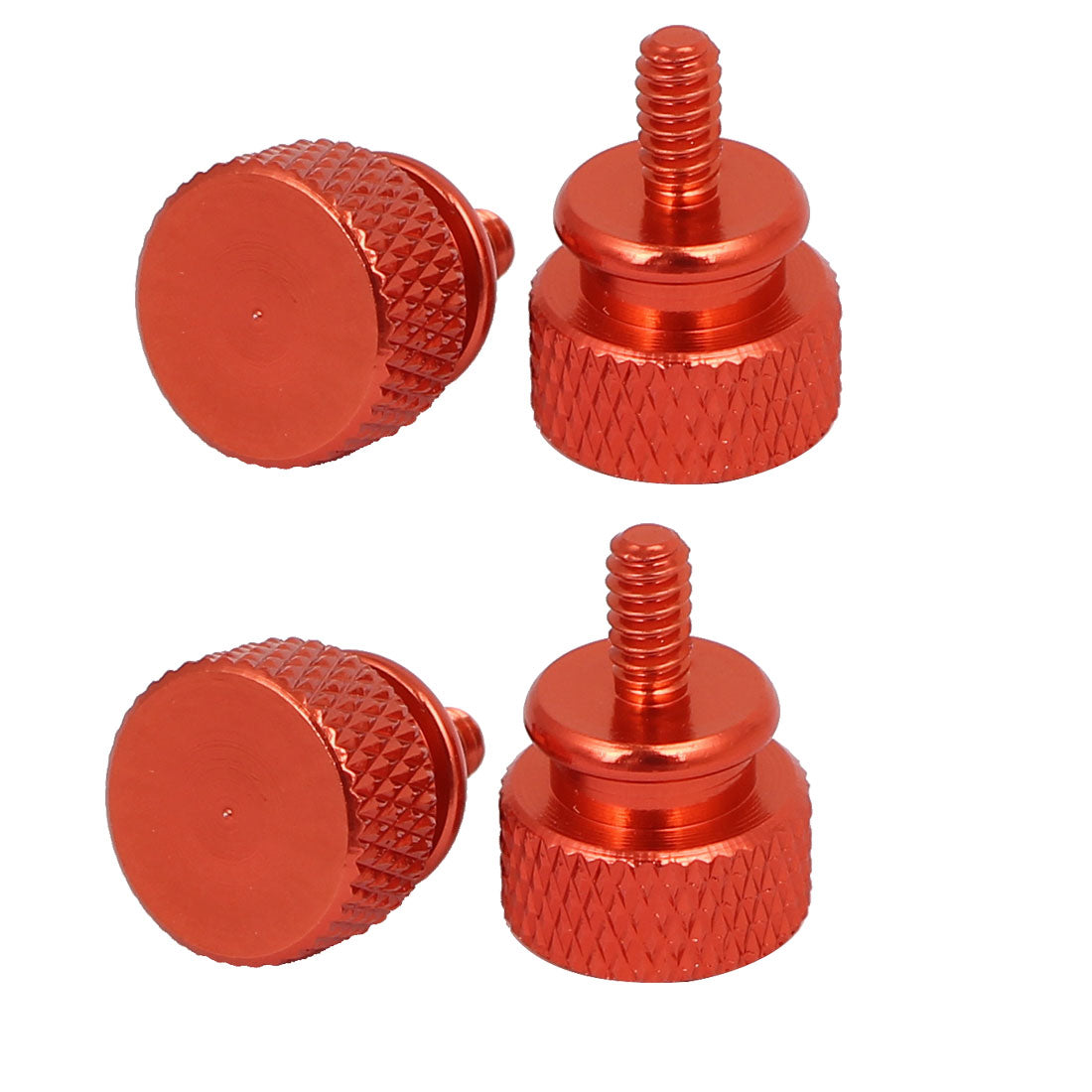 Harfington Computer PC Case Fully Threaded Knurled Thumb Screws Orange 6#-32 4pcs
